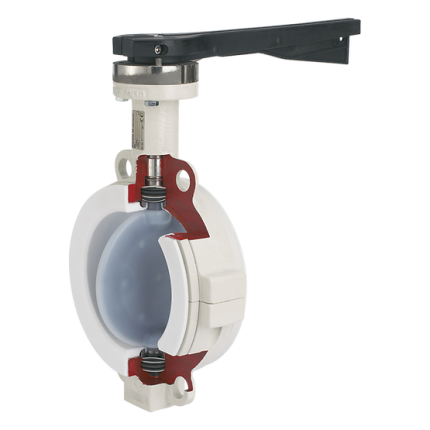 Neotecha NeoSeal Lined Butterfly Valve with Manual Actuator